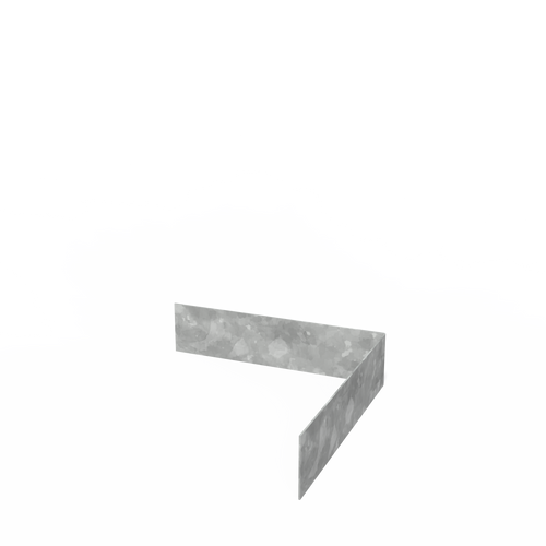 Kantstål hörna - Galvaniserat stål - 300.00 x 300.00 x 70.00