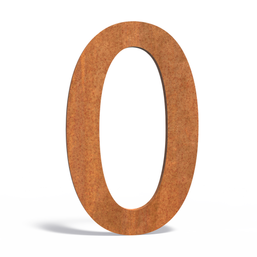 Husnummer - Corten - 71.00 x 5.00 x 120.00