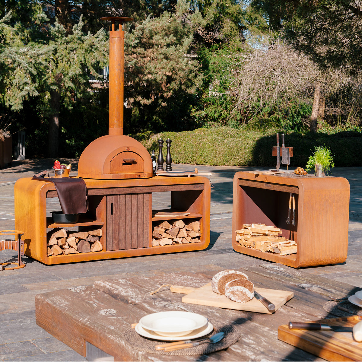 Dome Arbetsstation Corten Bredd 1990mm
