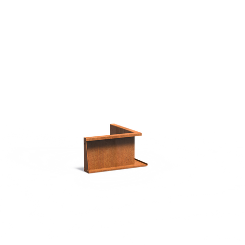 Stödmur smal topp - Innerhörn - Corten - 500.00 x 500.00 x 300.00