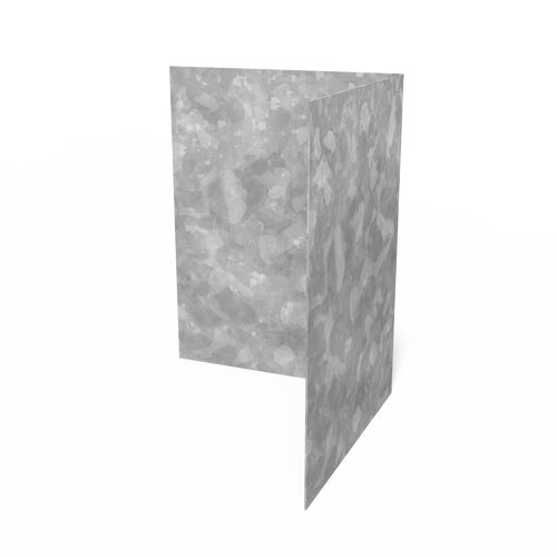 Kantstål hörna - Galvaniserat stål - 300.00 x 300.00 x 390.00