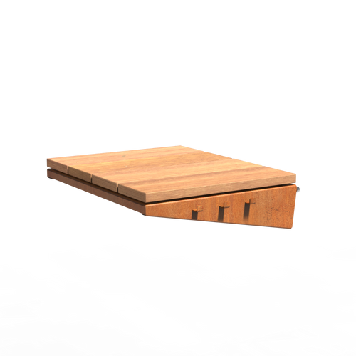 Damm bänkskiva - Hårdträ ljus - 400.00 x 500.00 x 130.00