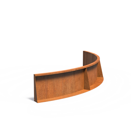 Stödmur smal topp - Innerkurva - Corten - 2000.00 x 2000.00 x 400.00