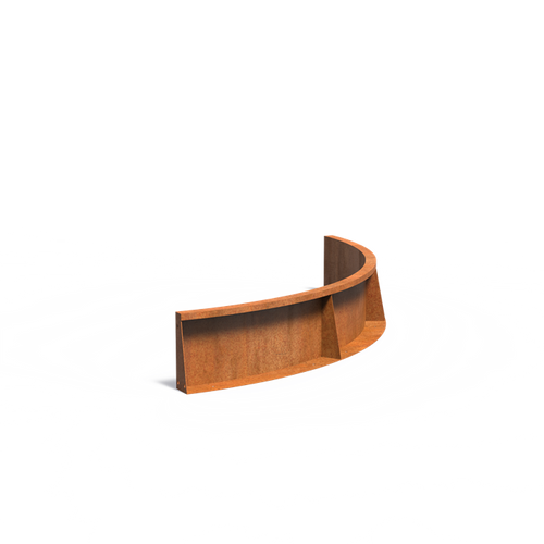 Stödmur smal topp - Innerkurva - Corten - 1500.00 x 1500.00 x 300.00