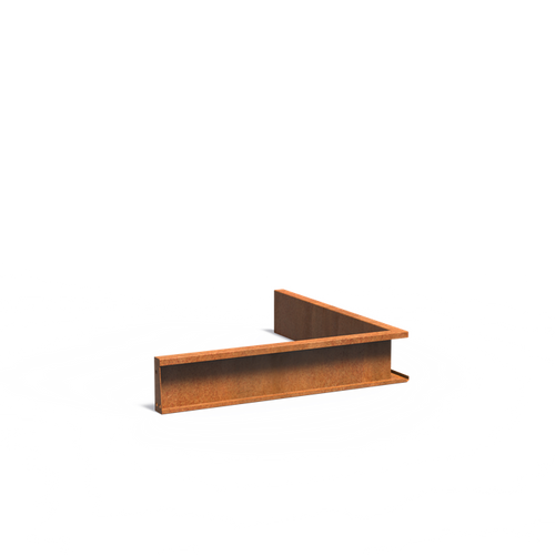 Stödmur smal topp - Innerhörn - Corten - 1000.00 x 1000.00 x 200.00