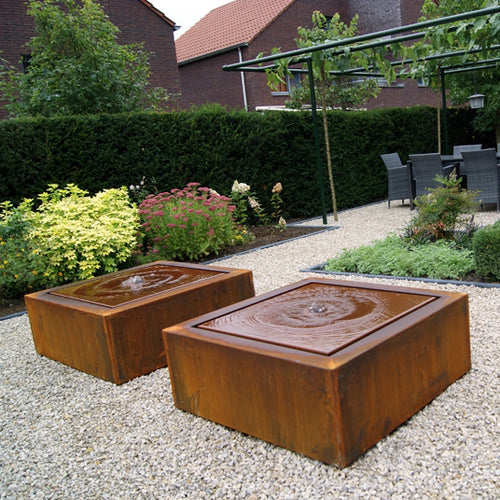 Vattenbord - Corten - 600.00 x 600.00 x 400.00