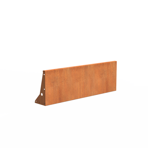 Stödmur smal topp - Corten - 1500.00 x 250.00 x 500.00