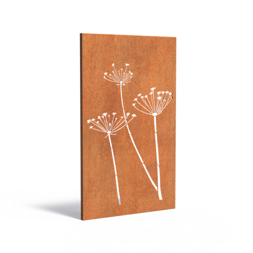 Skärmvägg natur - Corten - 1100.00 x 50.00 x 1800.00
