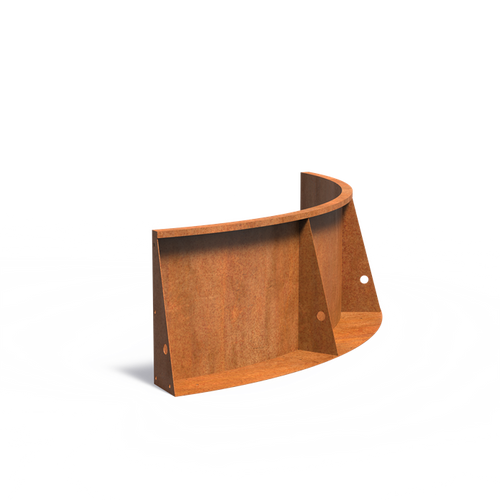 Stödmur smal topp - Innerkurva - Corten - 1500.00 x 1500.00 x 600.00