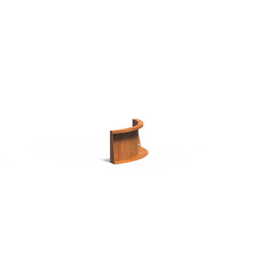 Stödmur smal topp - Innerkurva- Corten - 500.00 x 500.00 x 300.00