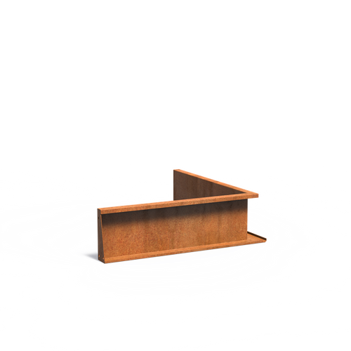 Stödmur smal topp - Innerhörn - Corten - 1000.00 x 1000.00 x 300.00