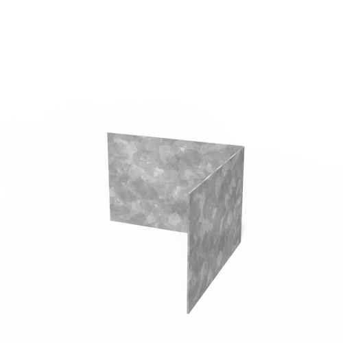 Kantstål hörna - Galvaniserat stål - 300.00 x 300.00 x 200.00