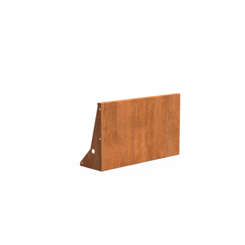 Stödmur smal topp - Corten - 1000.00 x 300.00 x 600.00
