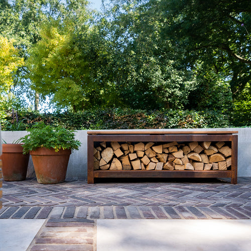 Logg Seat - Corten - 2000.00 x 400.00 x 424.00