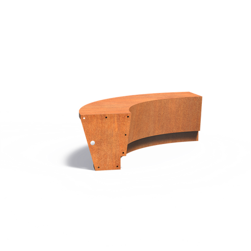 Stödmur revert - Innerkurva - Corten - 1000.00 x 1000.00 x 500.00