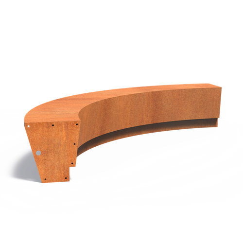 Stödmur revert bred topp - Innerkurva - Corten - 2000.00 x 2000.00 x 500.00