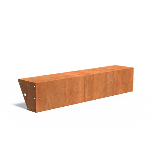 Stödmur bred topp - Corten - 2000.00 x 400.00 x 400.00