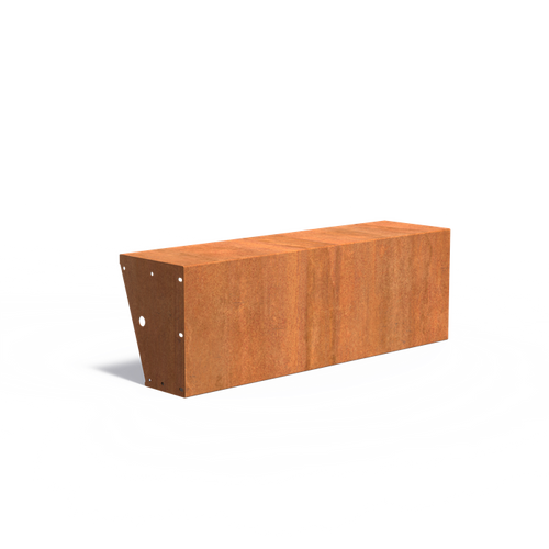 Stödmur bred topp - Corten - 1500.00 x 400.00 x 500.00