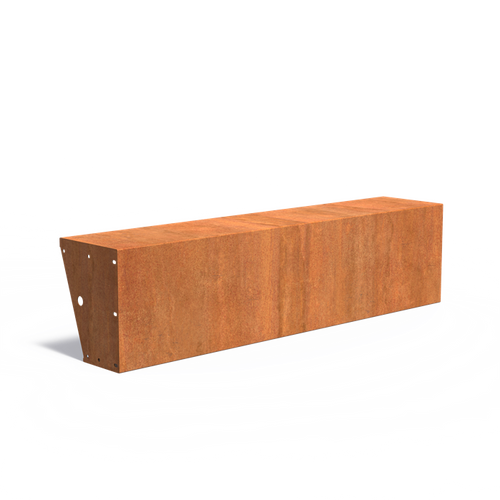 Stödmur bred topp - Corten - 2000.00 x 400.00 x 500.00