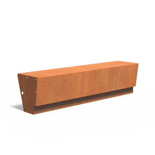 Stödmur revert bred topp - Corten - 2000.00 x 450.00 x 500.00