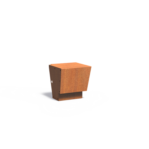 Stödmur revert bred topp - Ytterhörn - Corten - 500.00 x 500.00 x 500.00
