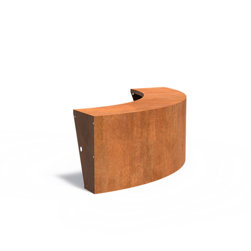 Stödmur bred topp - Ytterkurva - Corten - 1500.00 x 1500.00 x 600.00