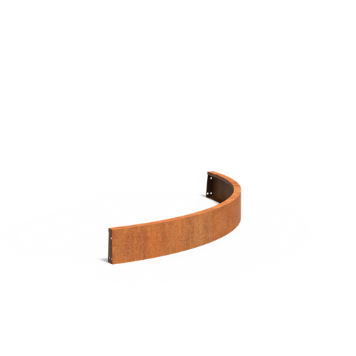 Stödmur smal topp - Ytterkurva - Corten - 1500.00 x 1500.00 x 200.00