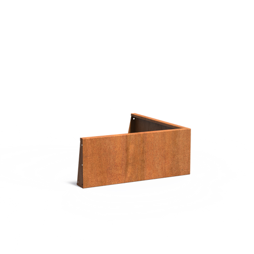 Stödmur smal topp - Ytterhörn - Corten - 1000.00 x 1000.00 x 400.00