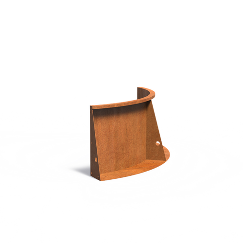 Stödmur smal topp - Innerhörn - Corten - 1000.00 x 1000.00 x 600.00