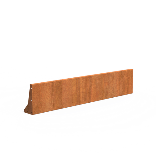 Stödmur smal topp - Corten - 2000.00 x 200.00 x 400.00