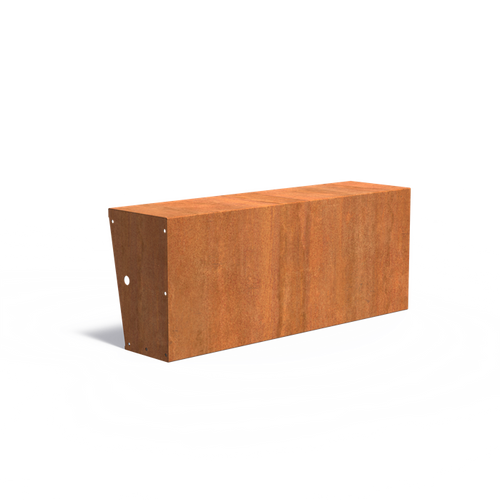 Stödmur bred topp - Corten - 1500.00 x 400.00 x 600.00