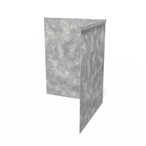Kantstål hörna utvikt - Galvaniserat stål - 300.00 x 300.00 x 390.00