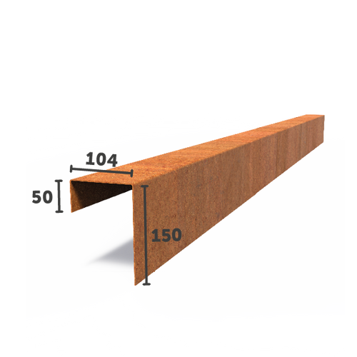 U - Profil - 104x50 - Corten - 2300.00 x 2.00 x 150.00