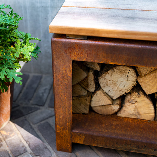 Logg Seat - Corten - 2000.00 x 400.00 x 424.00