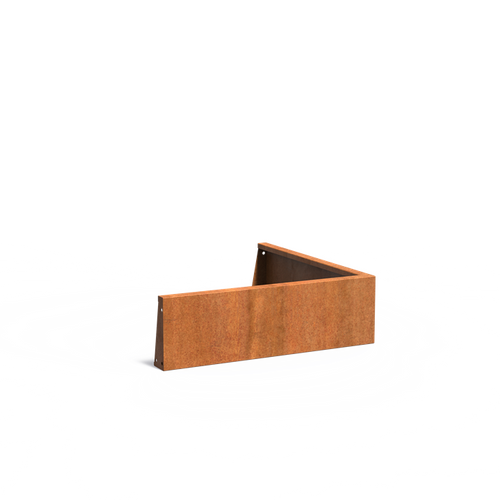 Stödmur smal topp - Ytterhörn - Corten - 1000.00 x 1000.00 x 300.00