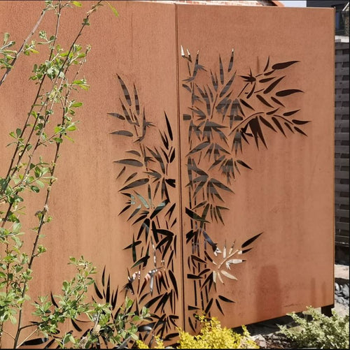 Skärmvägg natur - Corten - 1100.00 x 50.00 x 1800.00