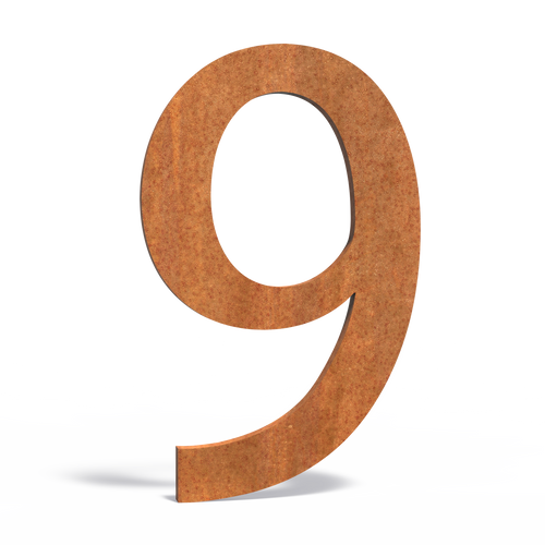 Husnummer - Corten - 71.00 x 5.00 x 120.00