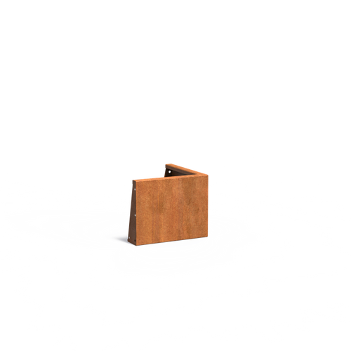 Stödmur smal topp - Ytterhörn - Corten - 500.00 x 500.00 x 400.00