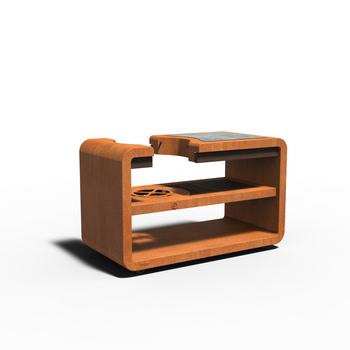 Kamadostation - Corten - 1500.00 x 752.00 x 926.00