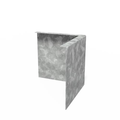 Kantstål hörna invikt - Galvaniserat stål - 300.00 x 300.00 x 290.00