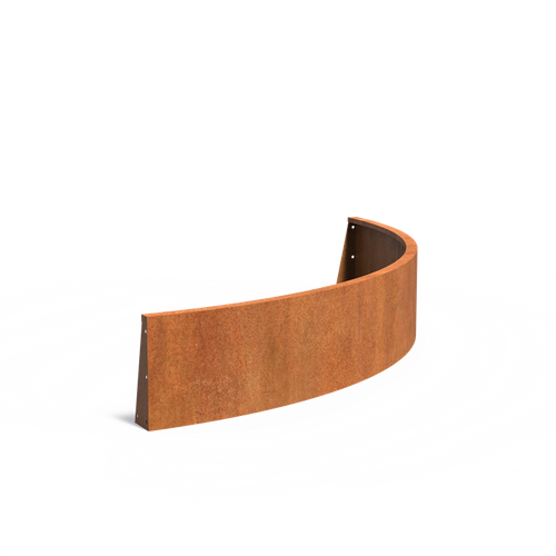 Stödmur smal topp - Ytterkurva - Corten - 2000.00 x 2000.00 x 400.00