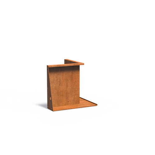 Stödmur bred topp - Innerhörn - Corten - 500.00 x 500.00 x 600.00