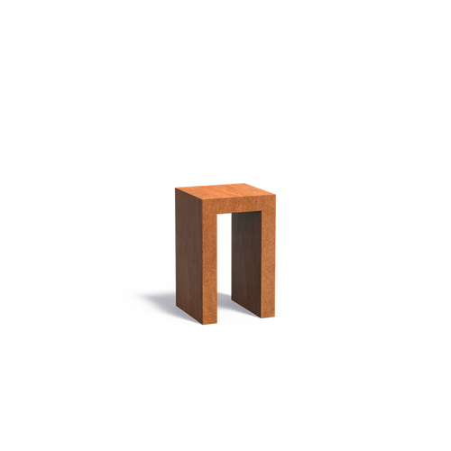 U - Piedestal - Corten - 500.00 x 500.00 x 800.00