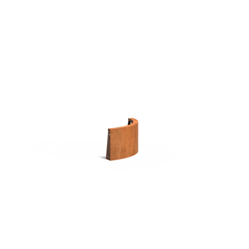 Stödmur smal topp - Ytterkurva - Corten - 500.00 x 500.00 x 300.00