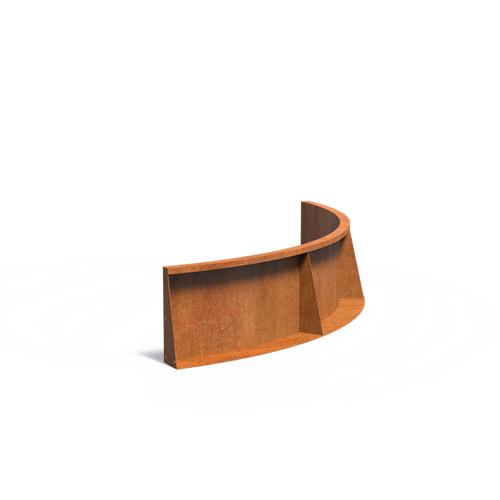 Stödmur smal topp - Innerkurva - Corten - 1500.00 x 1500.00 x 400.00