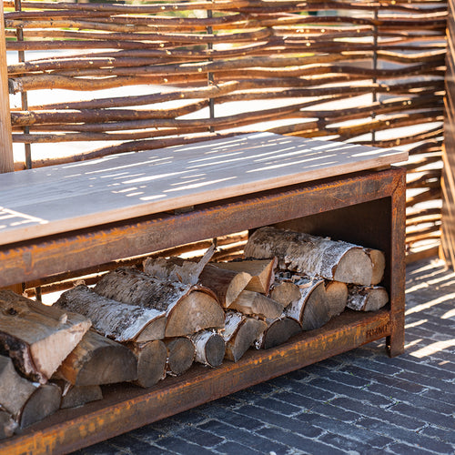 Logg Seat - Corten - 2000.00 x 400.00 x 424.00