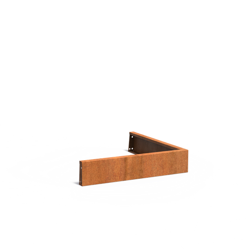 Stödmur smal topp - Ytterhörn - Corten - 1000.00 x 1000.00 x 200.00