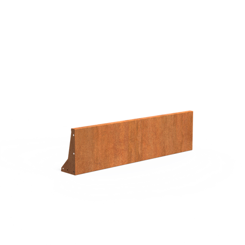 Stödmur smal topp - Corten - 1500.00 x 200.00 x 400.00