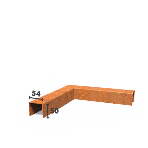 U - Profil - Ytterhörna - 54 mm bred - Corten - 300.00 x 300.00 x 50.00