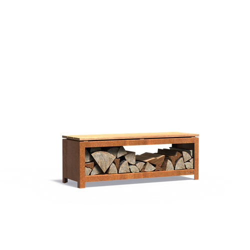 Logg Seat - Corten - 1200.00 x 400.00 x 424.00